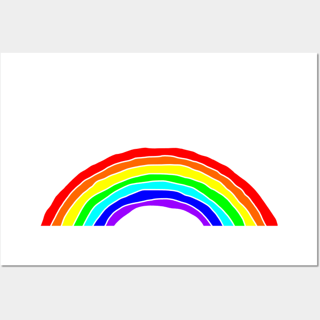 Colorful Rainbow Graphic Wall Art by ellenhenryart